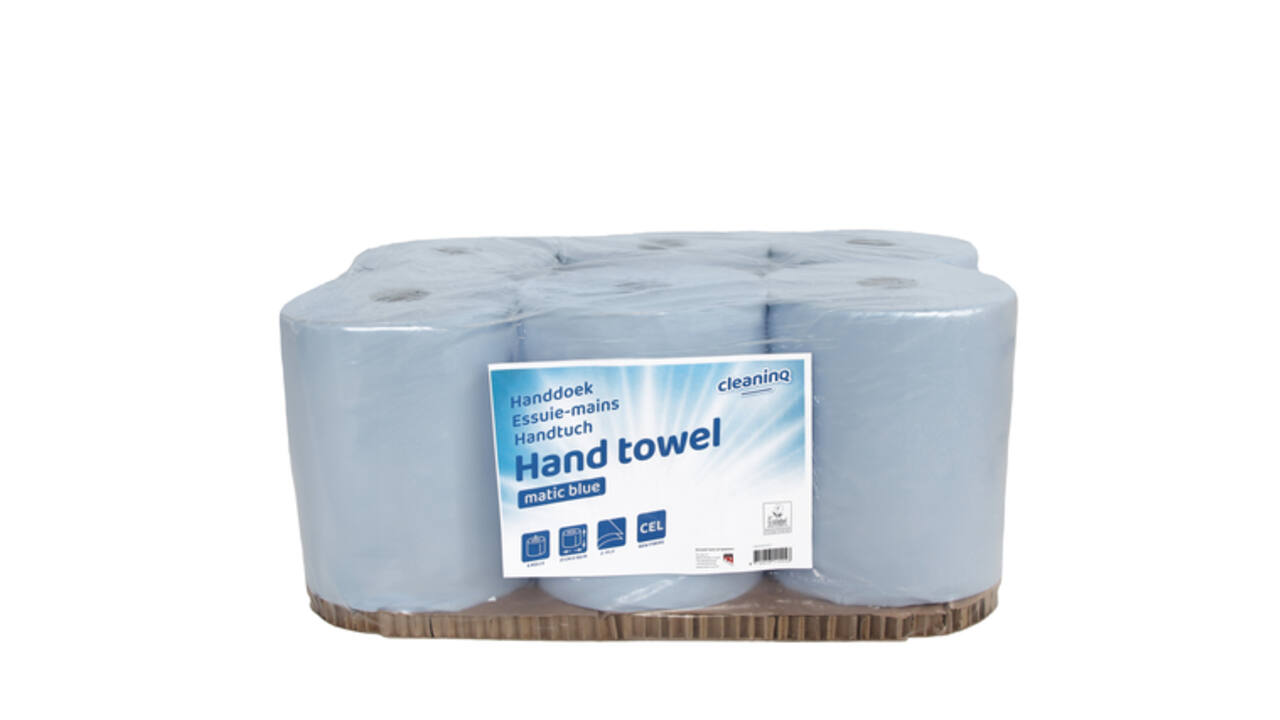 Handdoekrol Cleaninq H1 Matic 2-laags 6x150m blauw