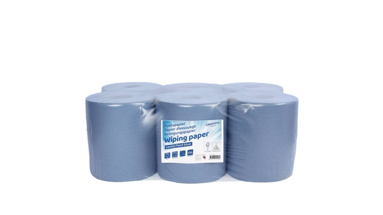 Poetspapier Cleaninq M2 1-laags 6x300m blauw