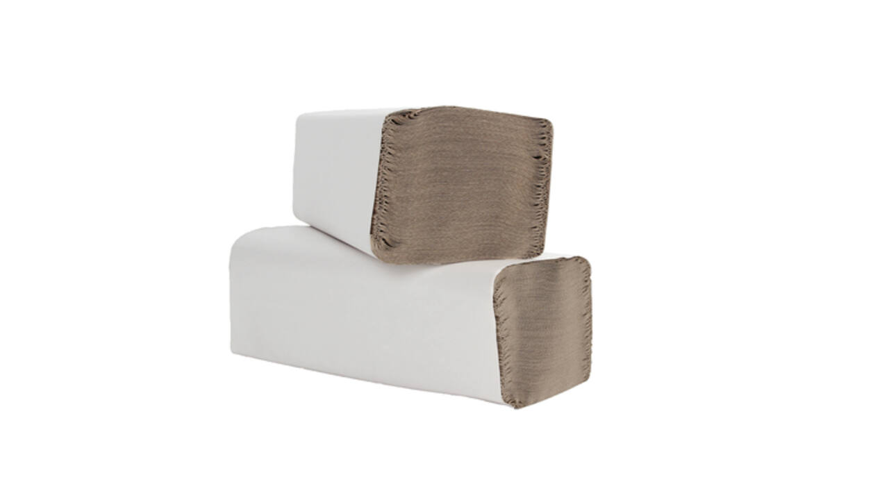 Handdoek Cleaninq H3 z-vouw 1-laags 250x230mm 20x250 vel naturel
