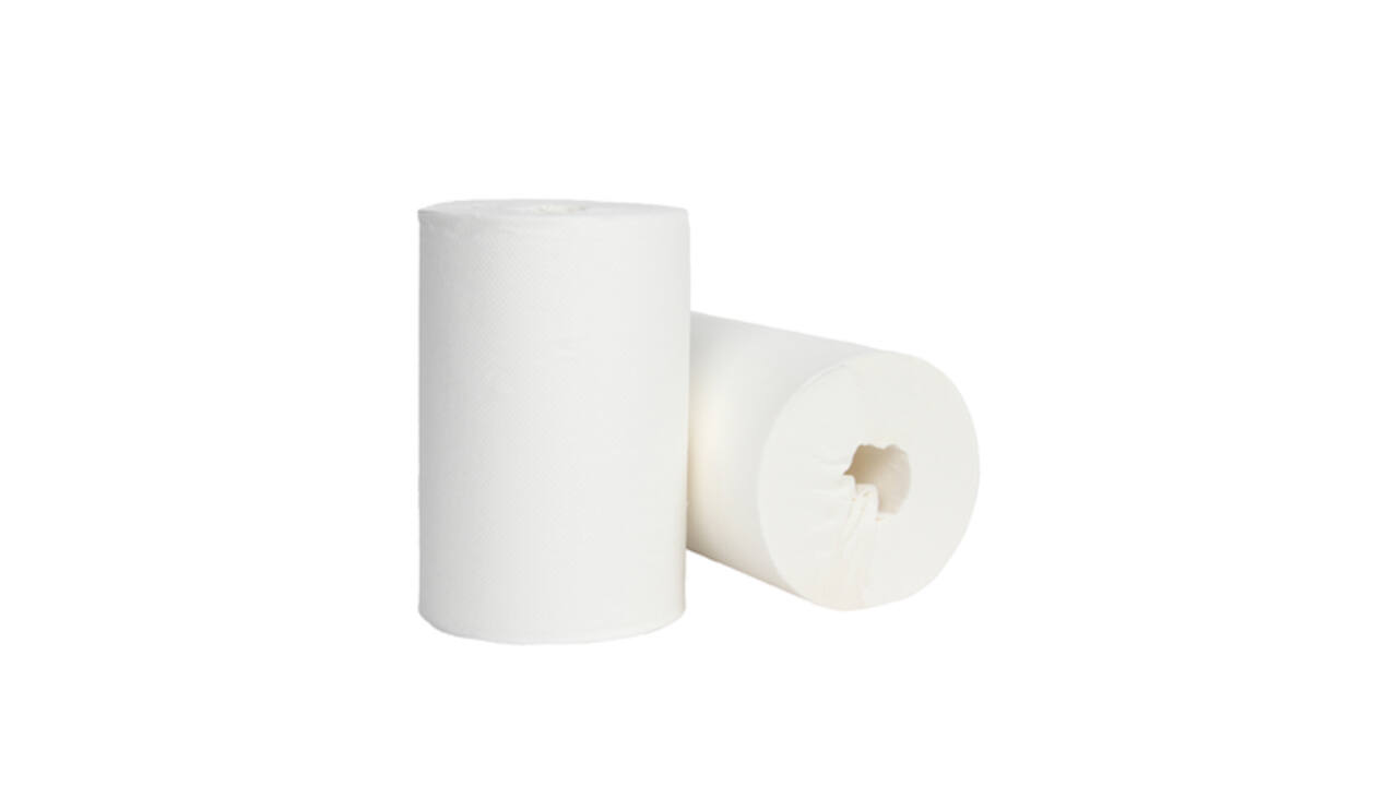 Poetspapier Cleaninq M1 1-laags 12x120m wit