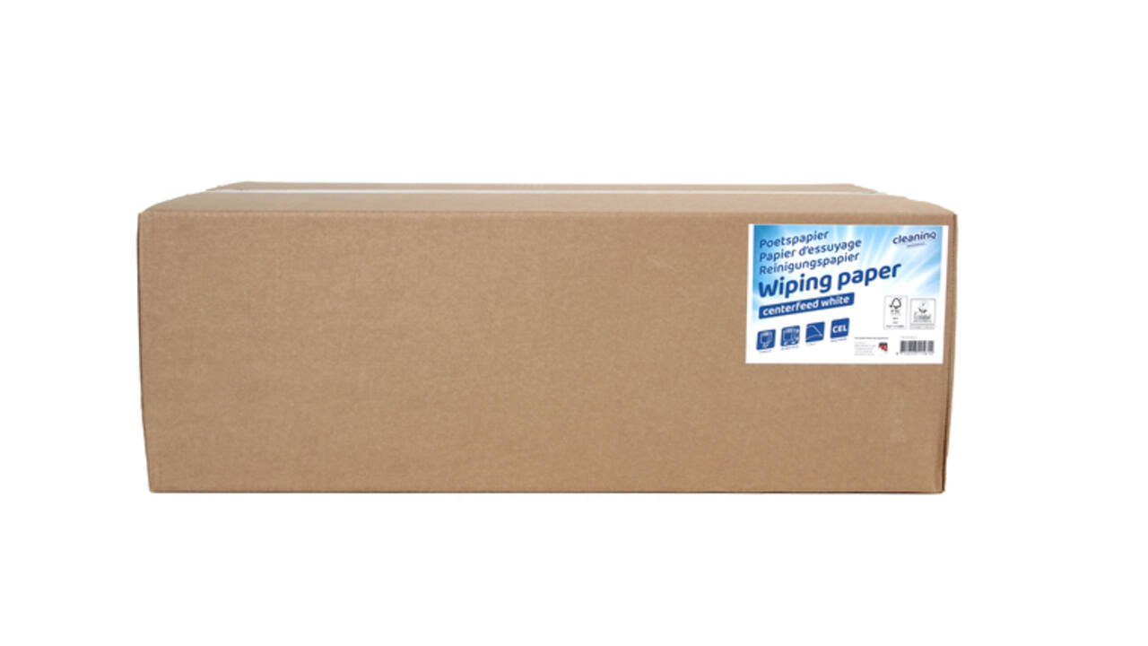 Poetspapier Cleaninq M1 1-laags 12x120m wit