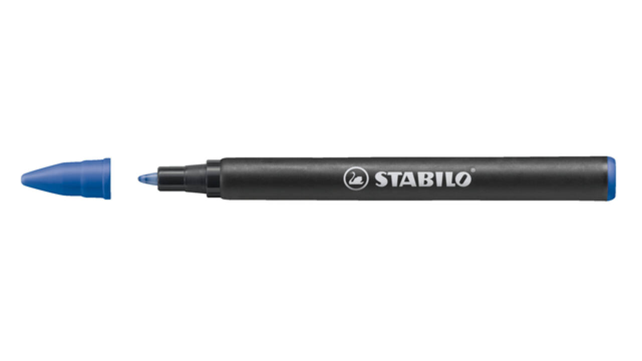 Rollerpenvulling STABILO Easyoriginal fijn blauw doosje à 20 stuks