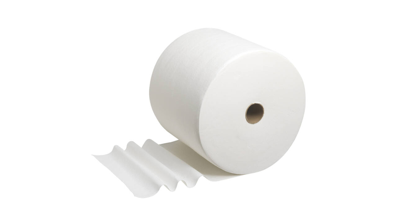 Poetsrol WypAll L40 PowerClean 1-laags 315mmx232m 750 vel wit 7452