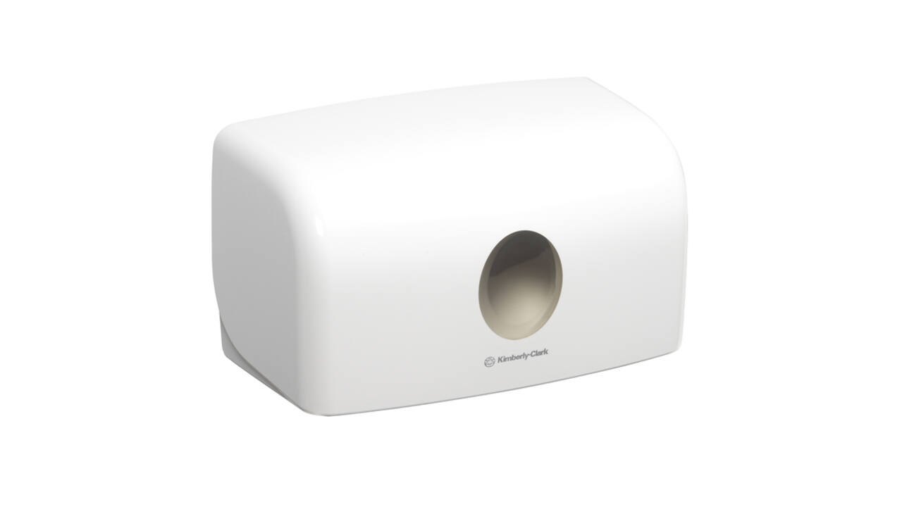 Handdoekdispenser Aquarius voor i-vouw mini wit 6956