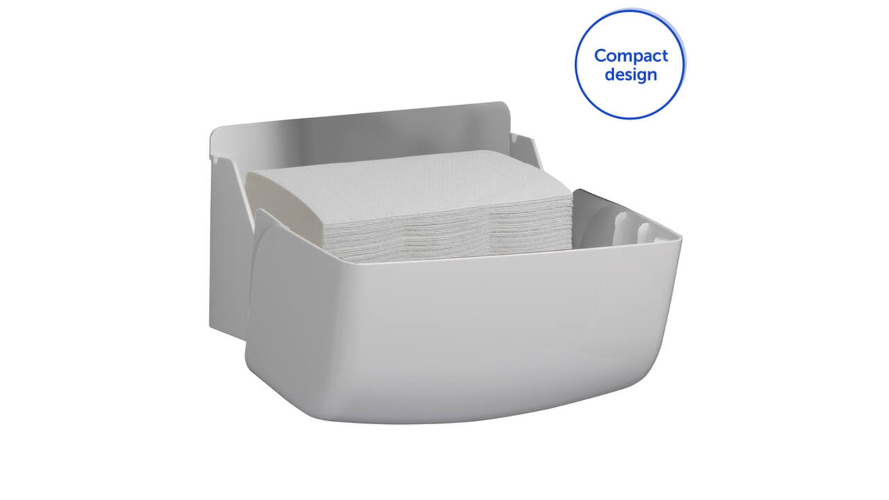 Handdoekdispenser Aquarius voor i-vouw mini wit 6956