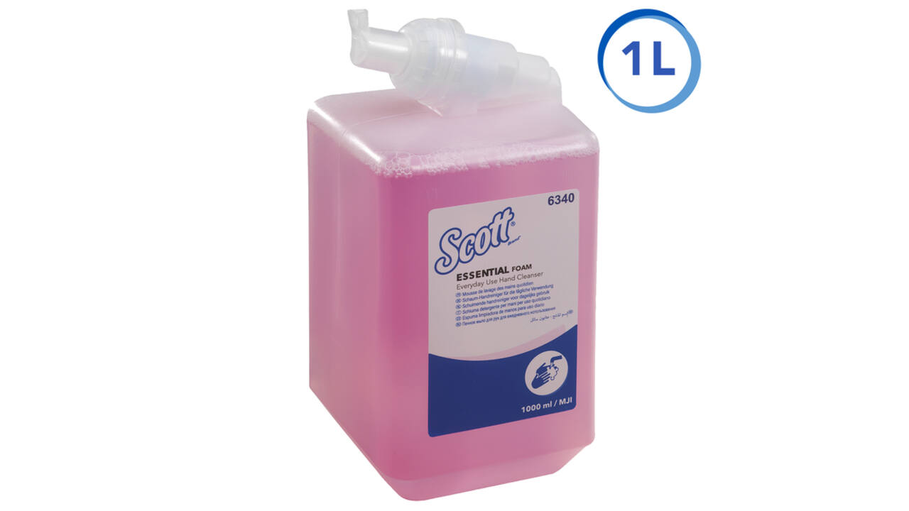 Handzeep Scott Essential foam roze 1000ml 6340