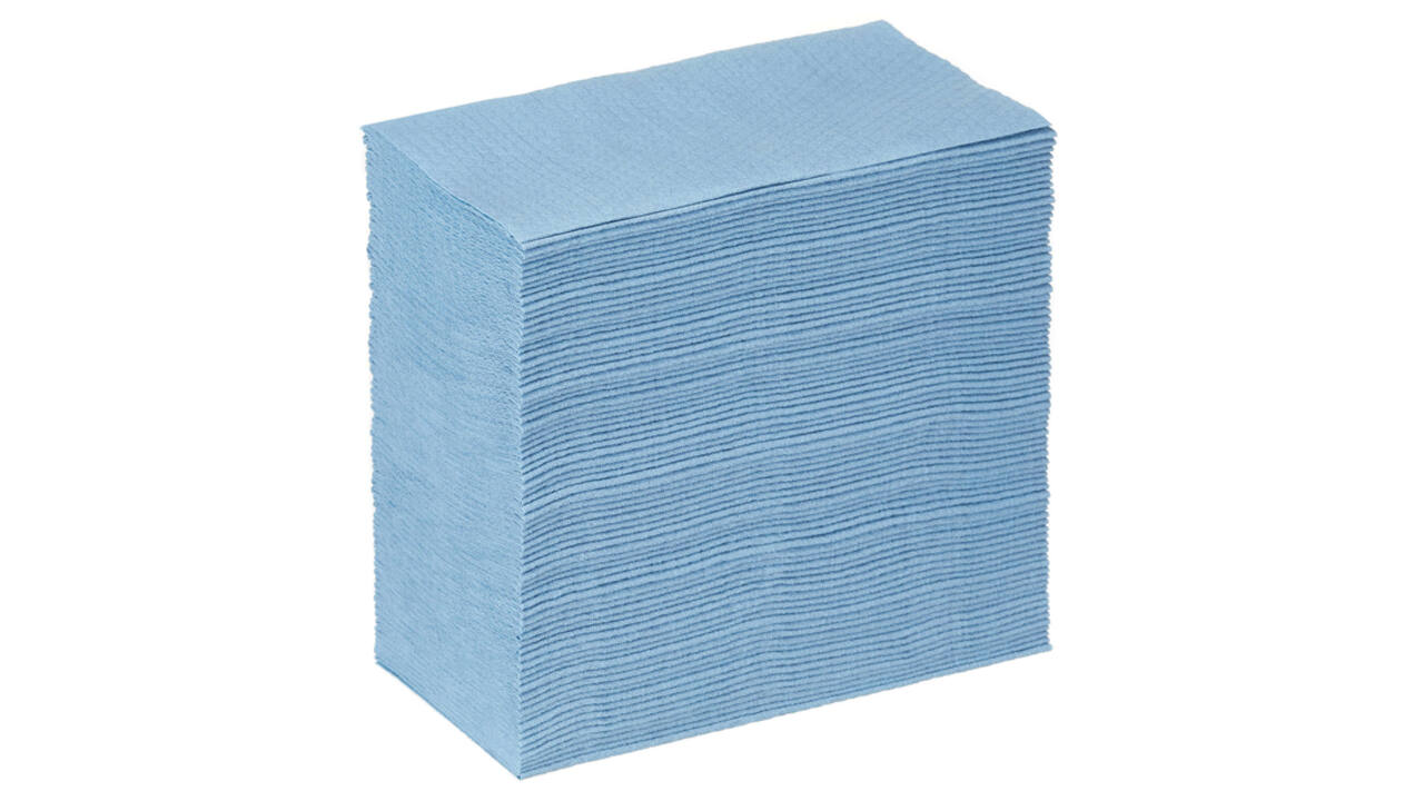 Poetsdoek WypAll X80 Powerclean 426x212mm 80vel dispenserdoos blauw 8295