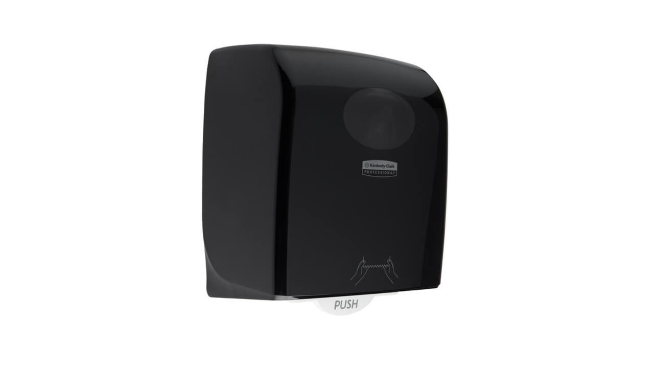 Handdoekroldispenser Aquarius zwart 7376