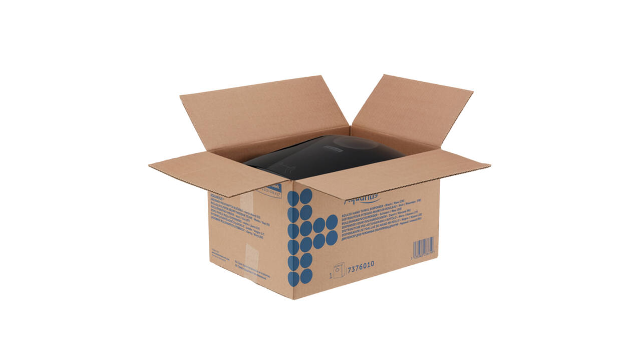 Handdoekroldispenser Aquarius zwart 7376