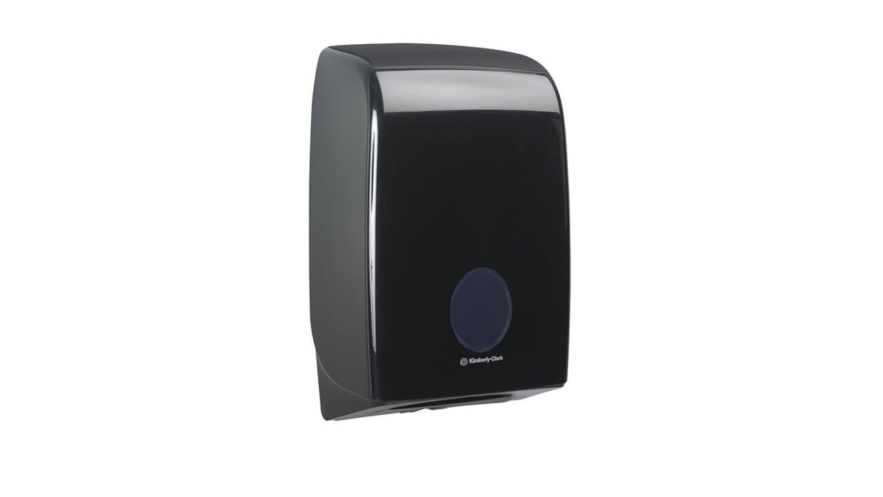 Handdoekdispenser Aquarius voor i-vouw zwart 7171