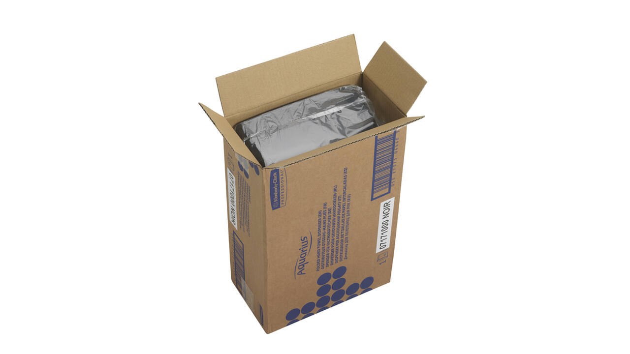 Handdoekdispenser Aquarius voor i-vouw zwart 7171