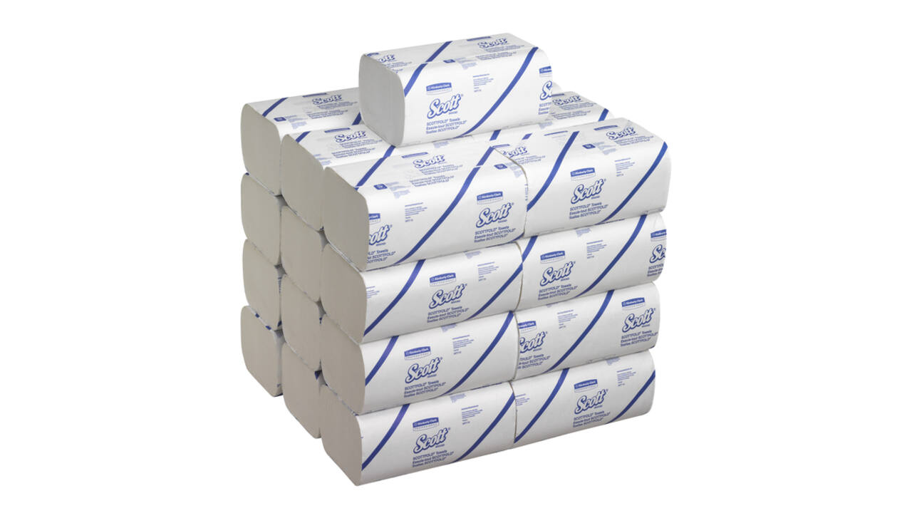 Handdoek Scott i-vouw 1-laags 200x315mm 25x175stuks wit 6633