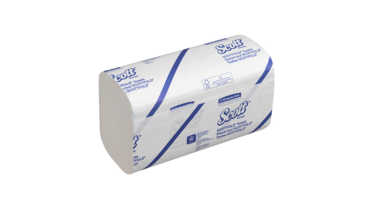 Handdoek Scott i-vouw 1-laags 200x315mm 25x175stuks wit 6633