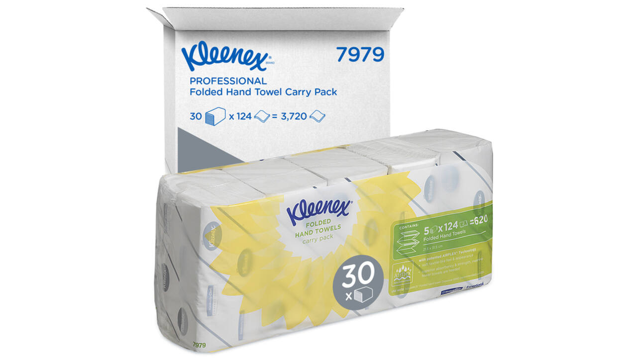 Handdoek Kleenex Ultra i-vouw 2-laags 215x315mm 5x124stuks 7979