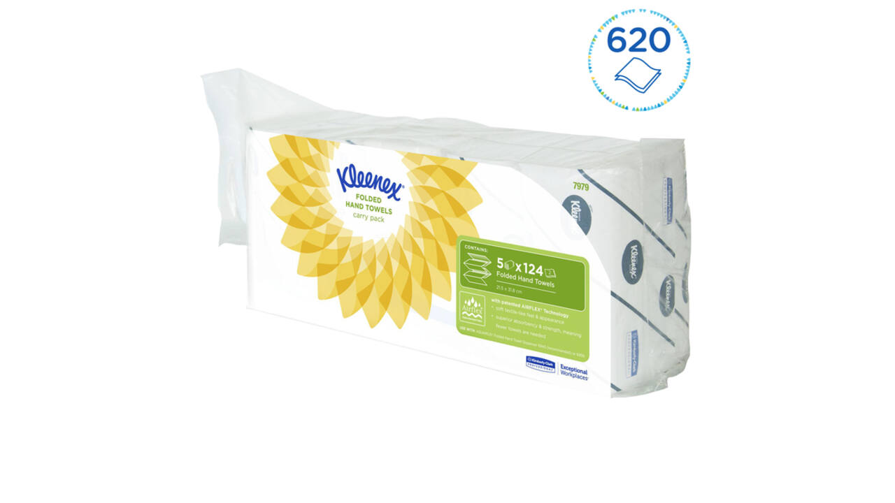 Handdoek Kleenex Ultra i-vouw 2-laags 215x315mm 5x124stuks 7979