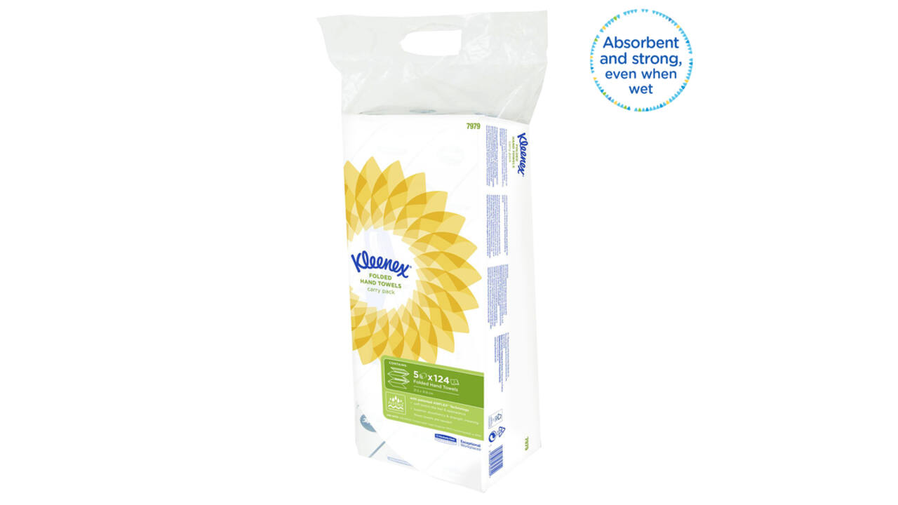Handdoek Kleenex Ultra i-vouw 2-laags 215x315mm 5x124stuks 7979