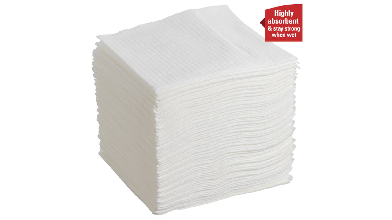 Poetsdoek WypAll X70 PowerClean 305x317mm 12x76vel wit 8387
