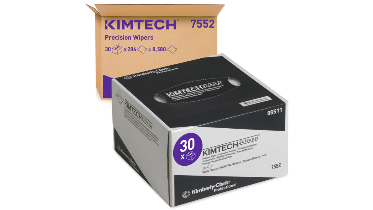 Poetsdoek Kimtech Science 208x112mm 30x286vel dispenserdoos wit 7552