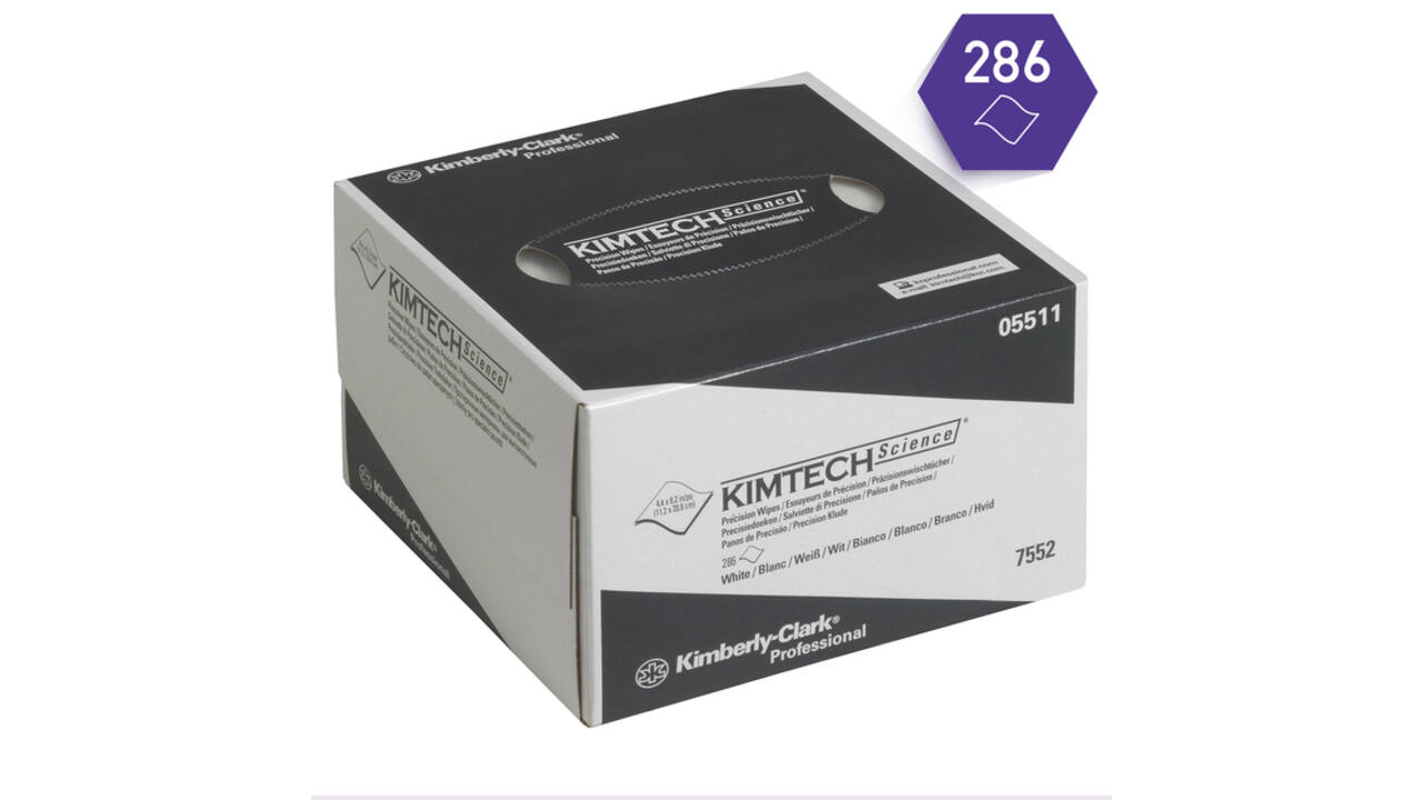 Poetsdoek Kimtech Science 208x112mm 30x286vel dispenserdoos wit 7552