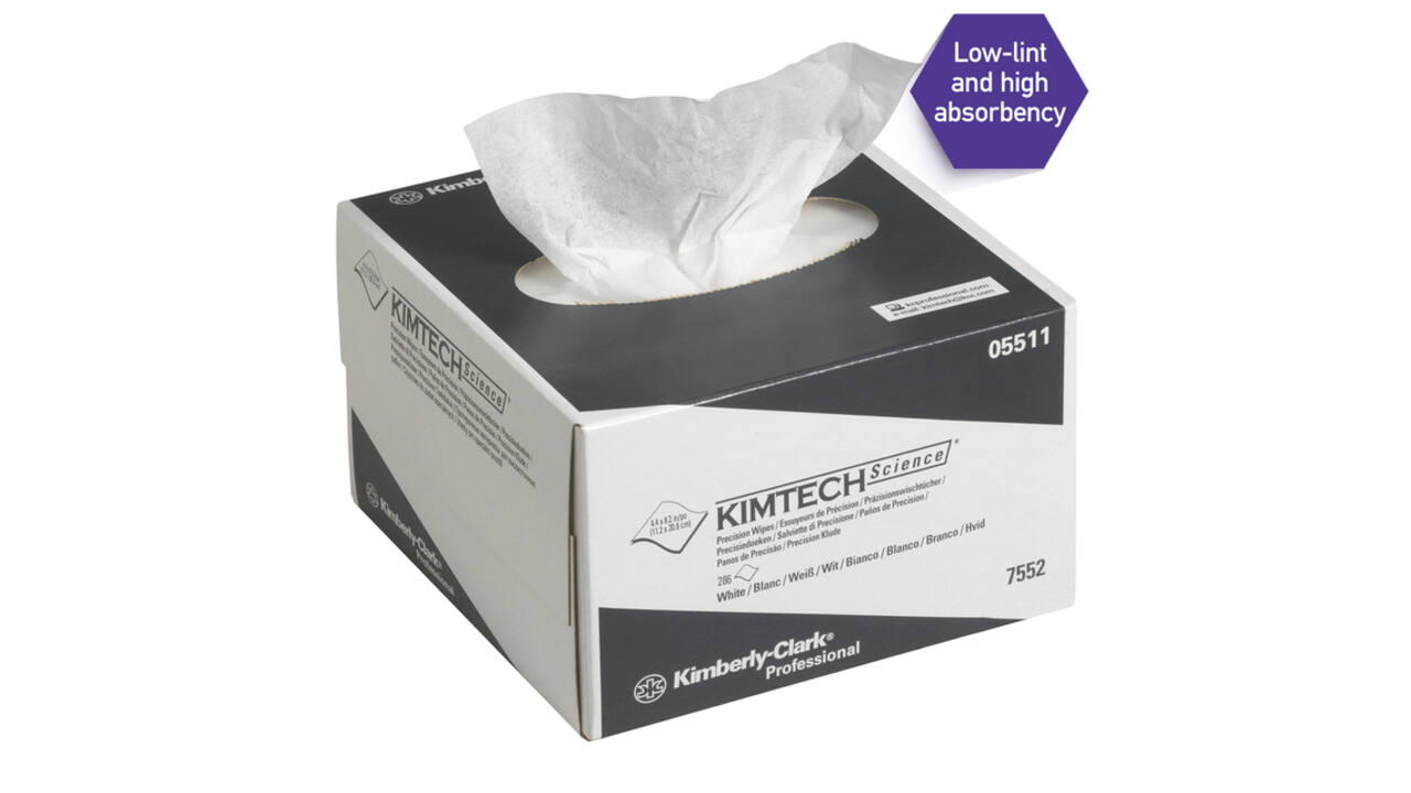 Poetsdoek Kimtech Science 208x112mm 30x286vel dispenserdoos wit 7552
