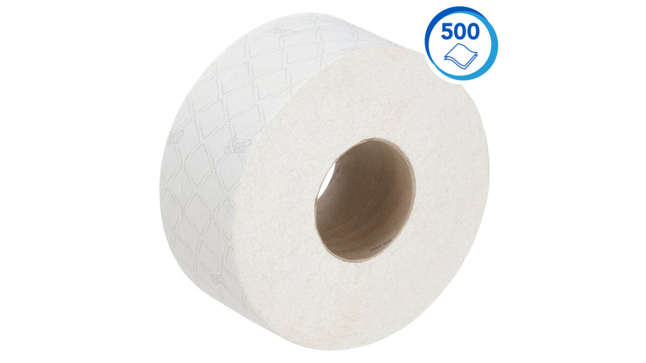 Toiletpapier Scott Essential jumbo 2-laags 200m wit 8614