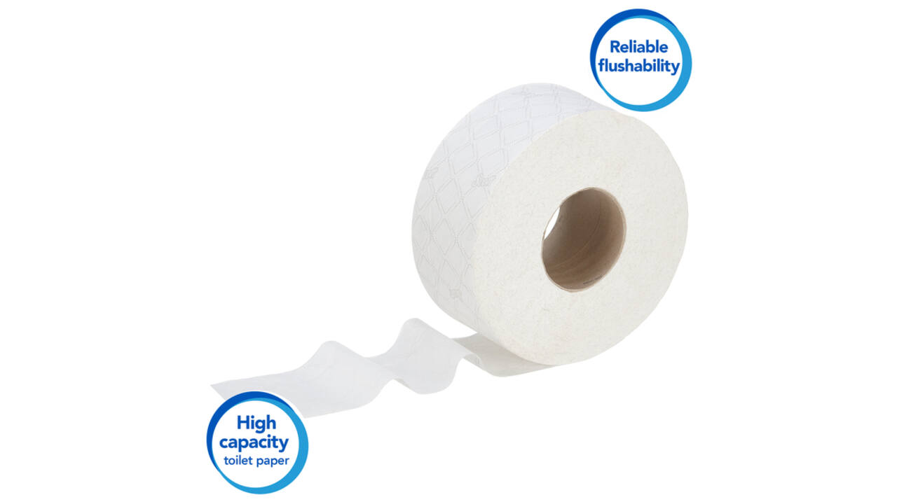 Toiletpapier Scott Essential jumbo 2-laags 200m wit 8614