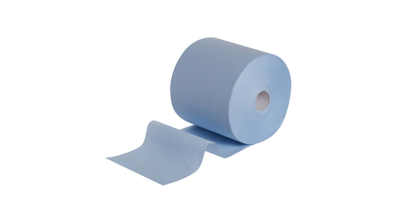 Poetsrol WypAll L10 Extra 1-laags 235mmx380m 1000 vel blauw 7472