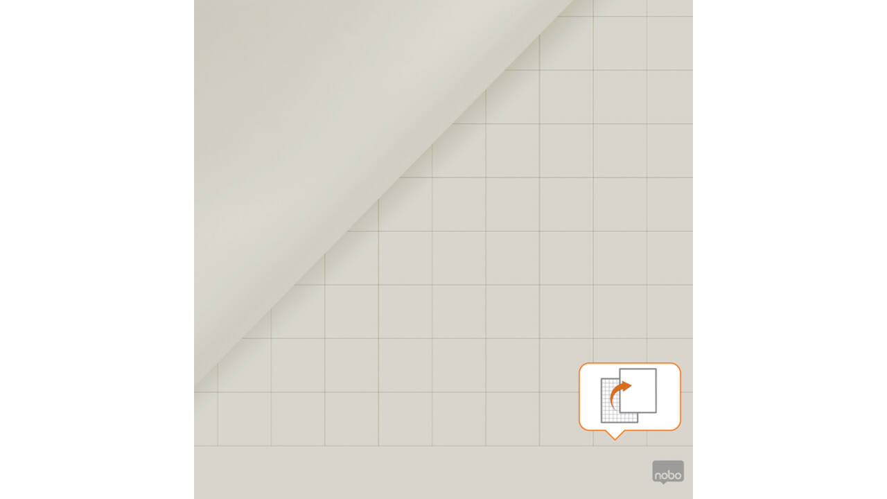 Flipoverpapier Nobo standaard 65x95cm dubbelzijdig rol 50vel