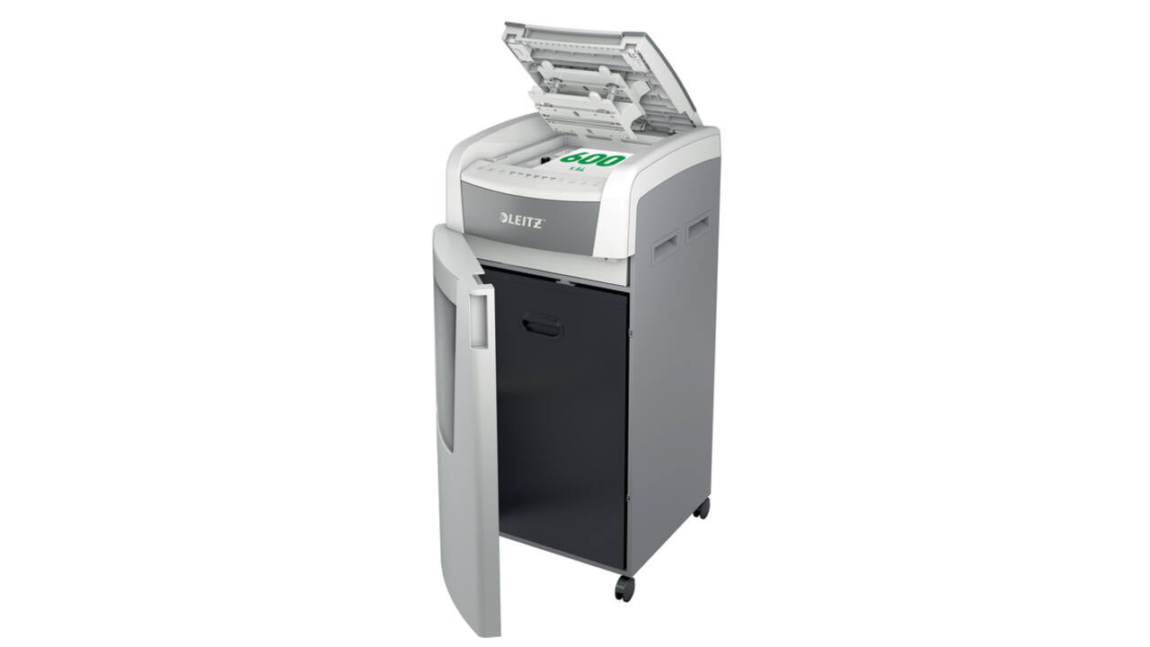 Papiervernietiger Leitz IQ Auto+ Office Pro 600 P5 snippers 2x15mm