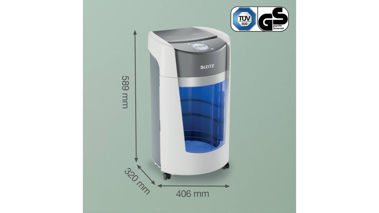 Papiervernietiger Leitz IQ OptiMax 550 Office P5 snippers 2x15mm