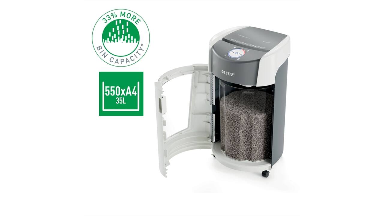 Papiervernietiger Leitz IQ OptiMax 550 Office P5 snippers 2x15mm