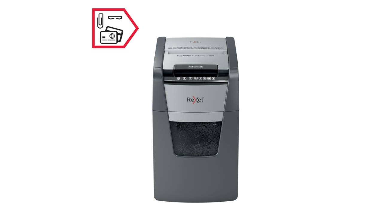 Papiervernietiger Rexel Optimum Auto+ 150M P5 snippers 2x15mm