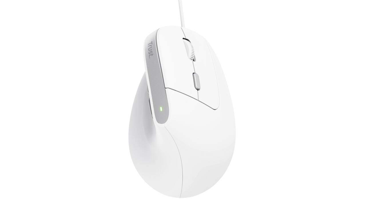 Muis Trust ergonomisch BAYO II wit