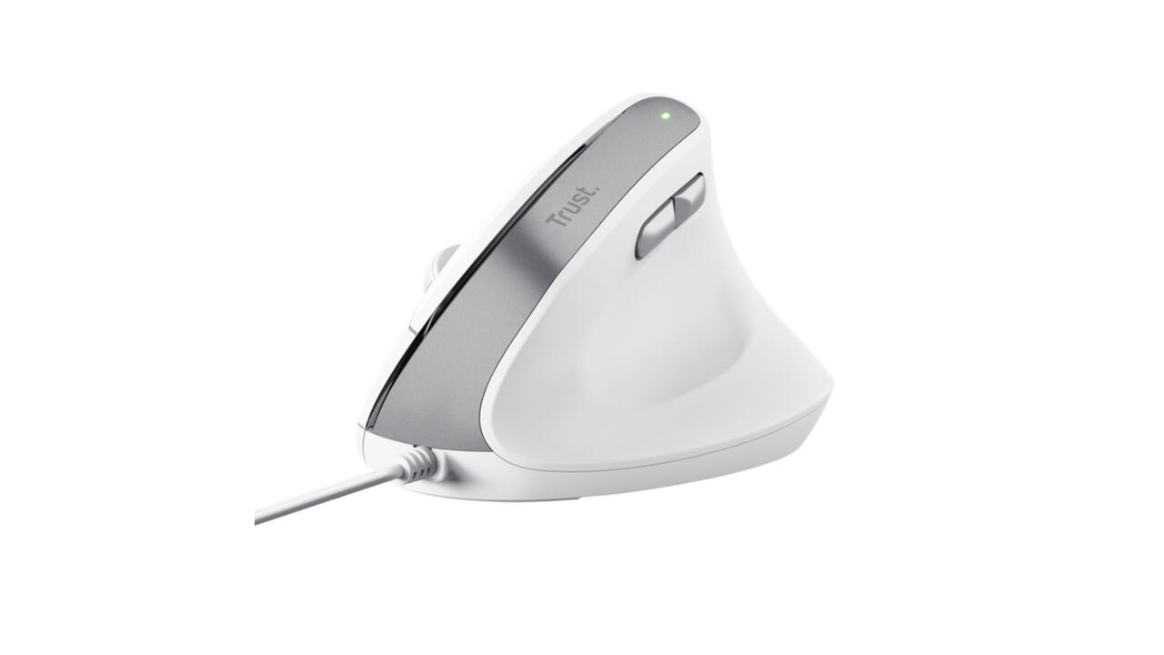 Muis Trust ergonomisch BAYO II wit