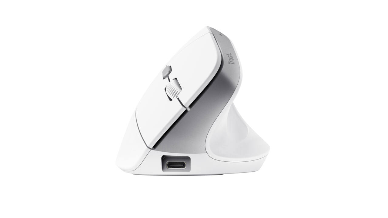 Muis Trust ergonomisch BAYO II draadloos wit
