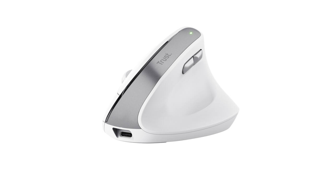Muis Trust ergonomisch BAYO II draadloos wit