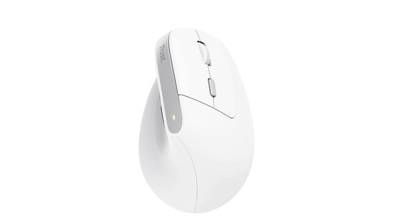 Muis Trust ergonomisch BAYO II draadloos wit