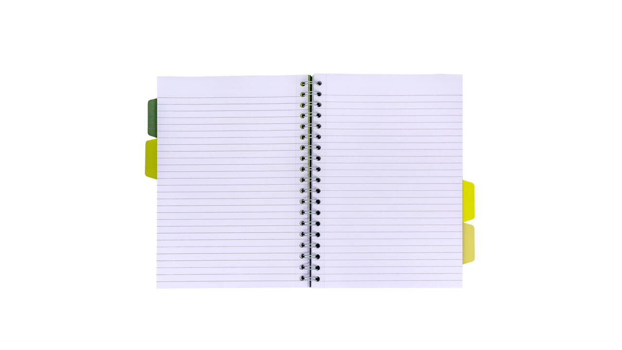 Projectboek Pukka Pad Recycled B5 lijn 4-tabs 200 pagina's 80gr groen