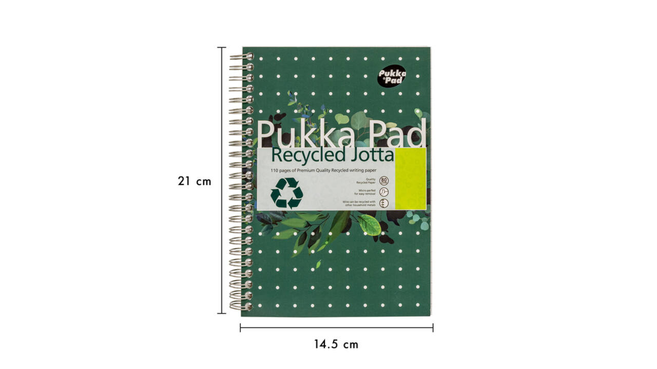 Notitieboek Pukka Pad Jotta A5 lijn 110 pagina's 80gr groen
