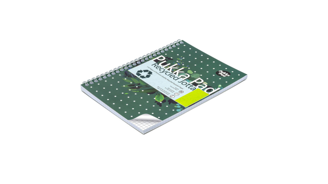 Notitieboek Pukka Pad Jotta A5 ruit 5x5mm 110 pagina's 80gr groen