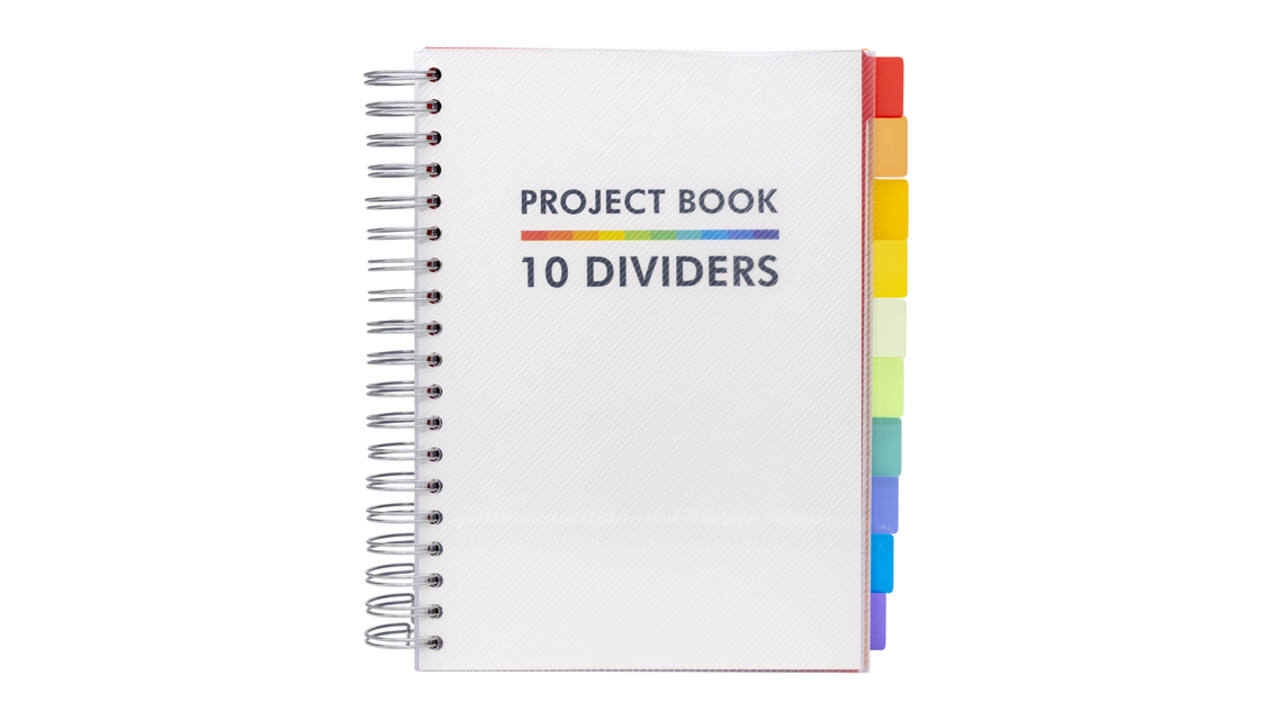Projectboek Pukka Pad White B5 lijn 10-tabs 400 pagina's 80gr