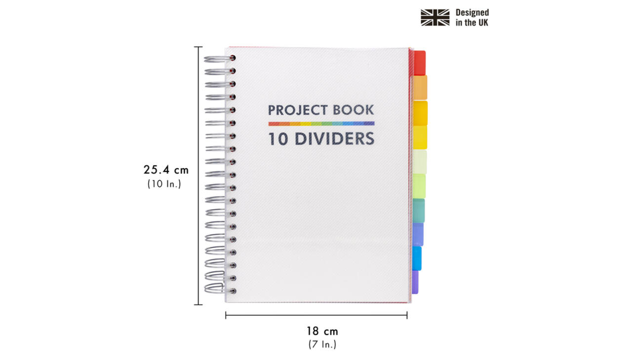 Projectboek Pukka Pad White B5 lijn 10-tabs 400 pagina's 80gr