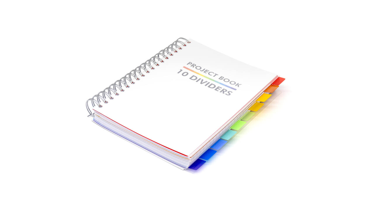 Projectboek Pukka Pad White B5 lijn 10-tabs 400 pagina's 80gr
