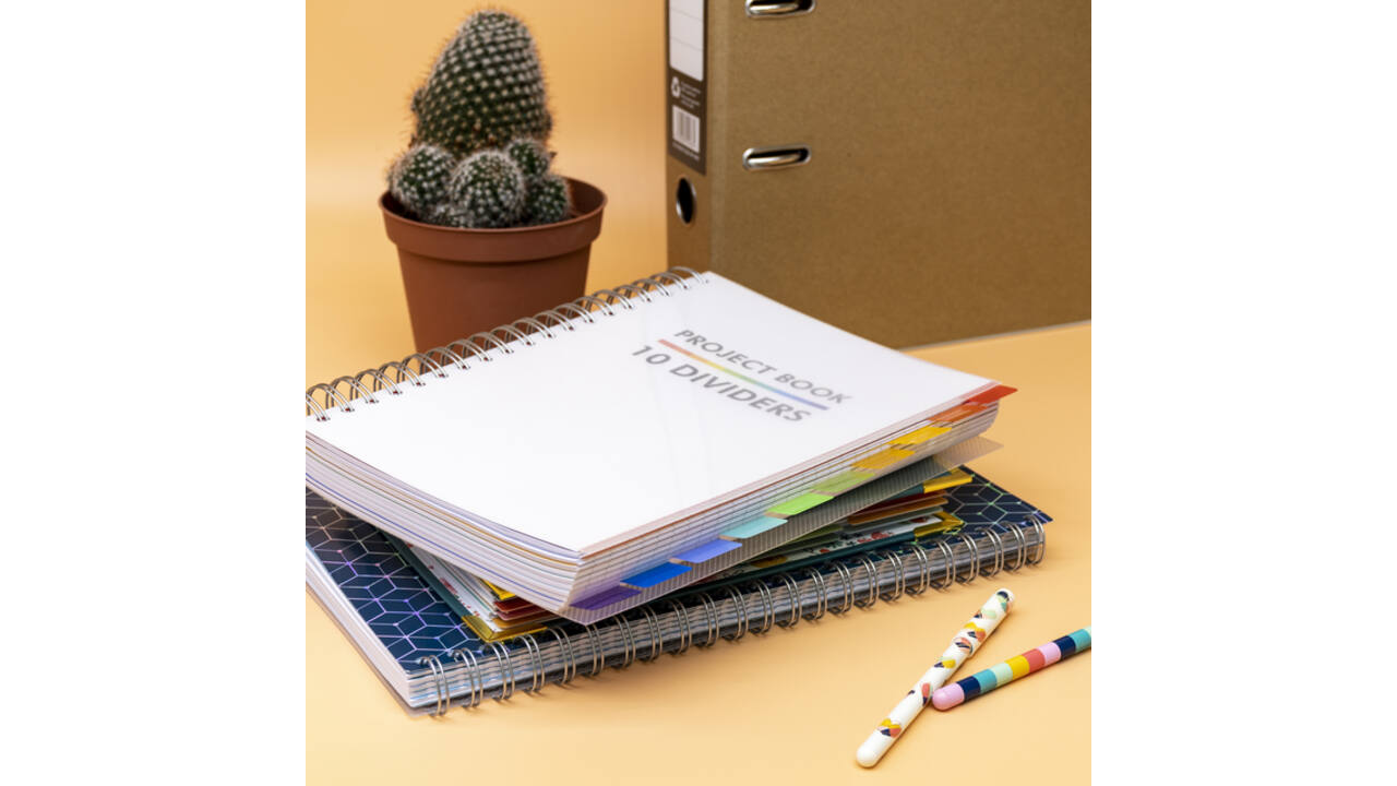 Projectboek Pukka Pad White B5 lijn 10-tabs 400 pagina's 80gr