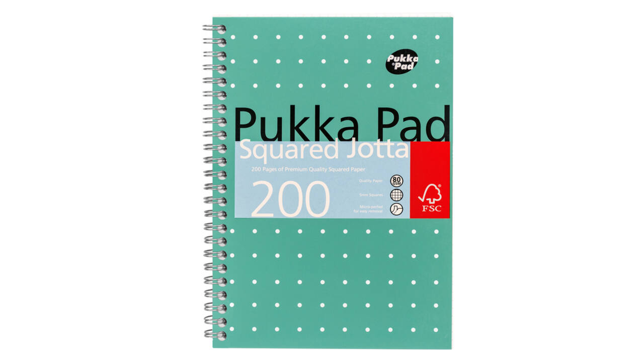 Notitieboek Pukka Pad Jotta A5 ruit 5x5mm 200 pagina's 80gr groen