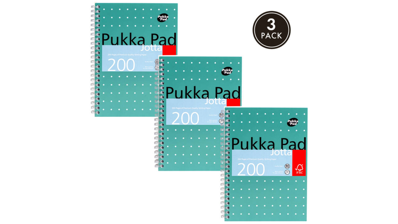 Notitieboek Pukka Pad Jotta A5 lijn 200 pagina's 80gr groen