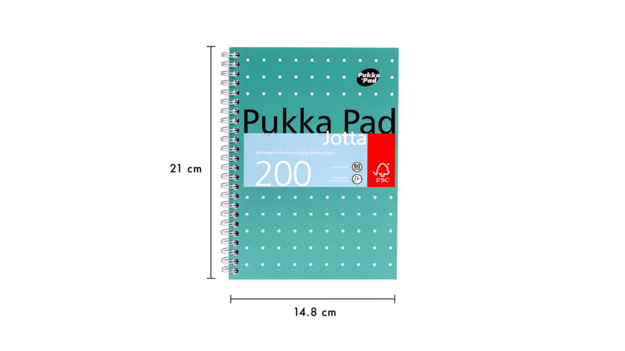 Notitieboek Pukka Pad Jotta A5 lijn 200 pagina's 80gr groen