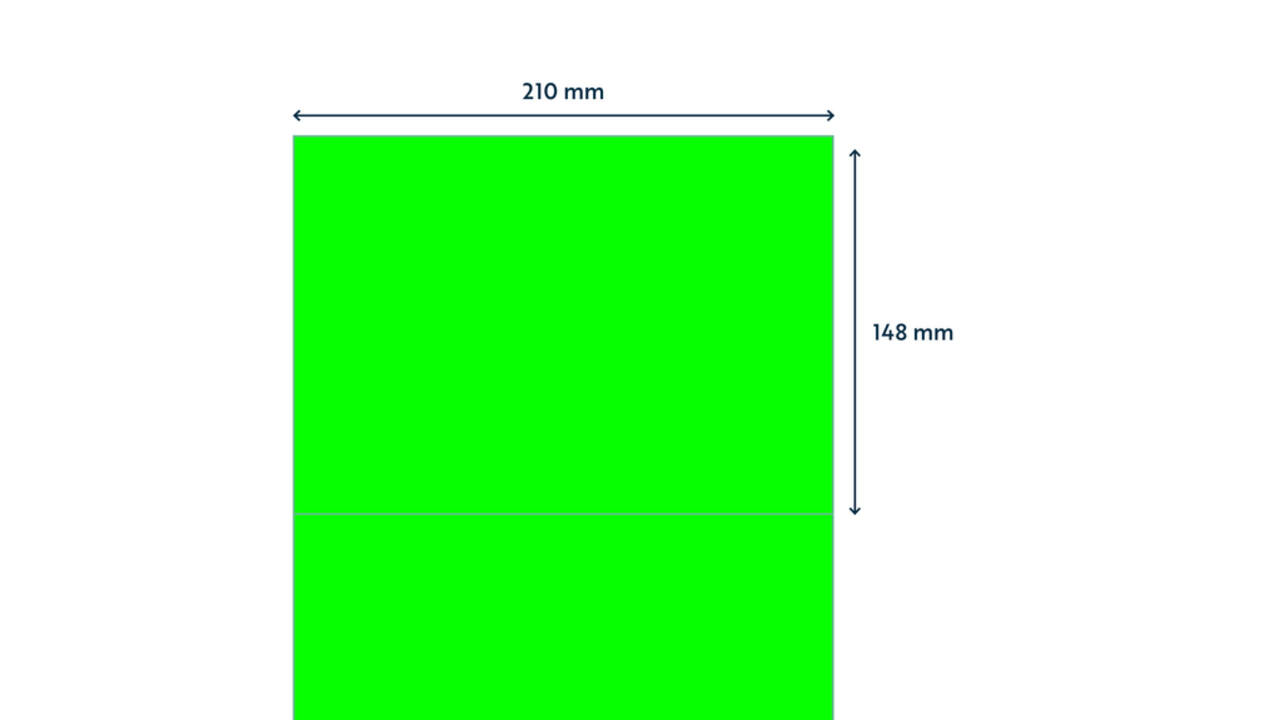 Etiket Rillprint 210x148mm fluorgroen 200 etiketten