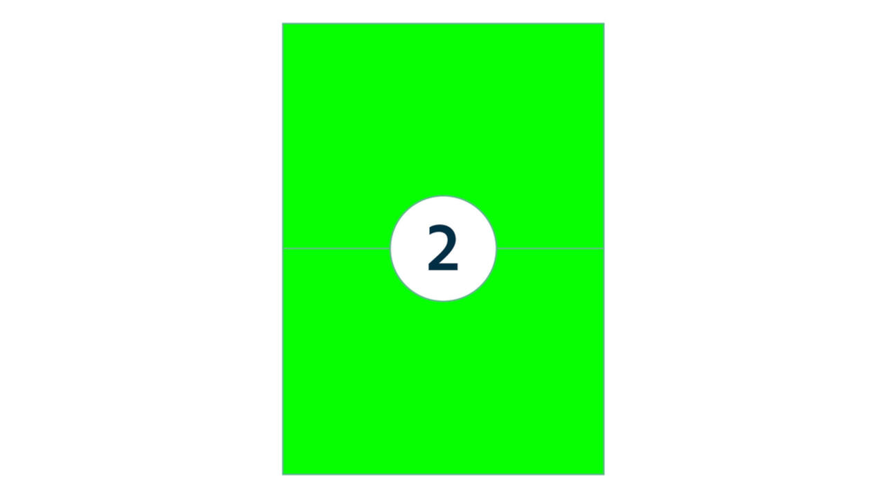 Etiket Rillprint 210x148mm fluorgroen 200 etiketten