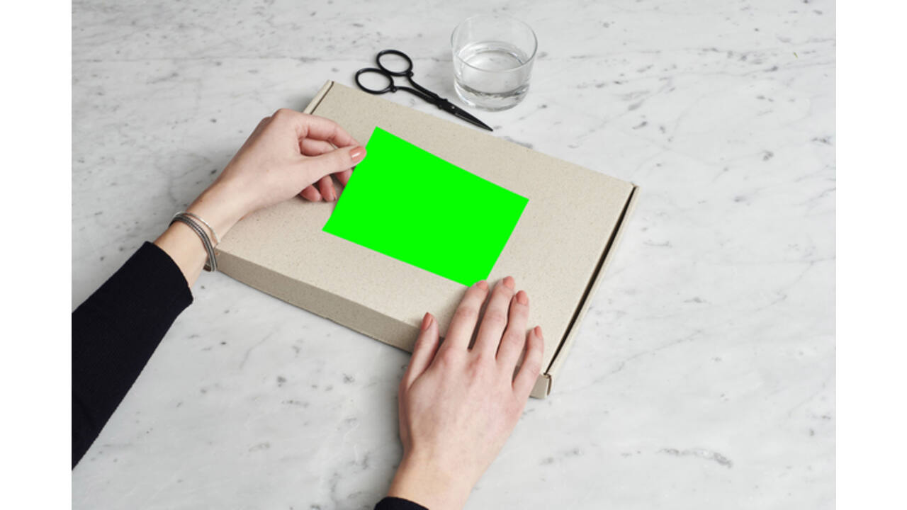 Etiket rillprint 105x74mm fluorgroen 800 etiketten